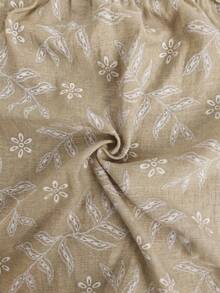 Easowa Áo sơ mi tay phồng trễ vai, chất liệu vải dệt jacquard thêu hoa, kiểu dáng thoải mái, thanh lịch, phù hợp cho công sở, đi nghỉ dưỡng, phong cách vintage, mùa xuân/hè. - Màu Khaki - Xem 7
