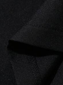 DAZY 女款休閒純色不對稱下擺迷你裙褲校園風 - 黑色 - 查看 5