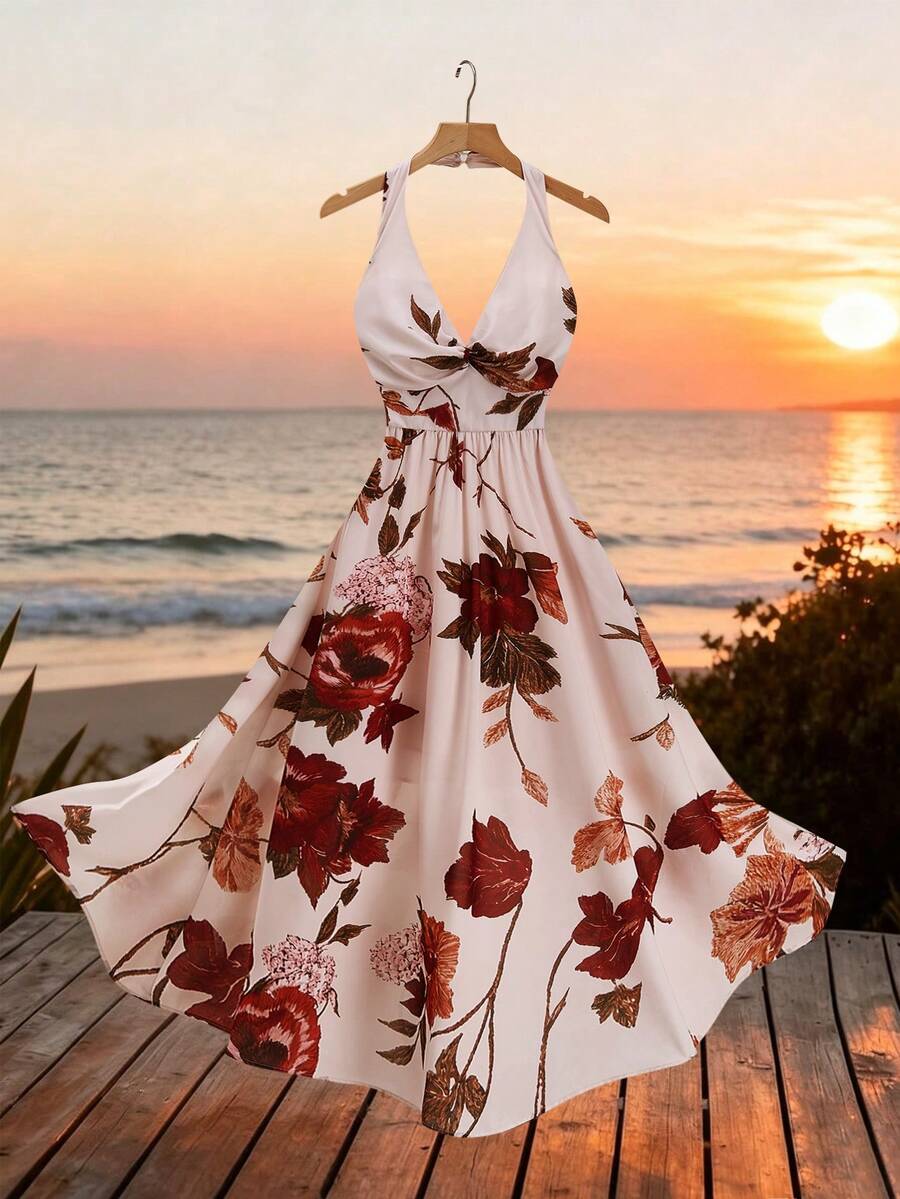Ellevyn Đầm Bohemian in hoa lãng mạn dành cho nữ, thích hợp cho mùa hè. - Nhiều màu - Xem 1