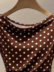 Resyla New Fashion Casual Versatile Polka Dot Bodycon Knit Dress For Party Wear - Multicolor - View 5