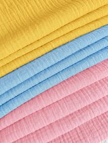 Comfortcana 3pcs/Set Plus Size Solid Color Linen Comfortable Casual Shorts, Suitable For Spring & Summer - Multicolor - View 9