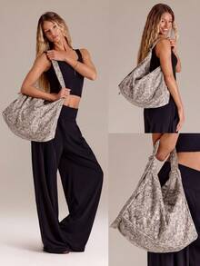 GLOWMODE 17L Unadjustable Textured Water-Resistant Shoulder Bag Fall Winter - snake pattern - View 7