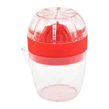 一套手动柠檬榨汁器，厨房工具塑料橙子葡萄柚榨汁器 - 彩色 - 查看 10