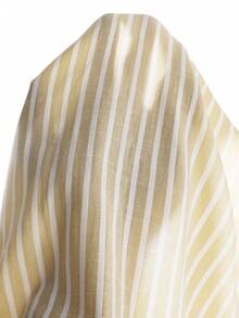 SHEIN Sparklyn Tween Girl Striped Sleeveless Shirt With Bow Button And Elongated Pants 2 Pieces Set - Multicolor - View 6