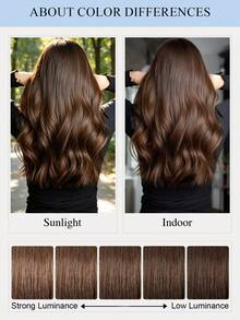12-22inch 50s 8D Hair Extensions Secure Fit Ring Invisible Nano Ring Microbead Extensions Straight Human Hair Chocolate Brown Invisible Fusion Micro Bead Extensions No Glue Sew-In Required Tiny Sleek Hairpiece Secure Fit Volume Length Multiple Color - S04 - View 14