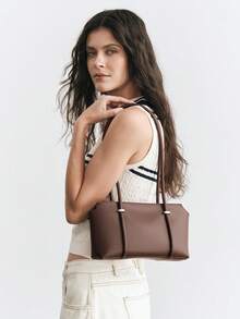 SHECARRY Women's Shoulder Bag, Exquisite And Simple Commuter Tote Bag - coffee color - View 5