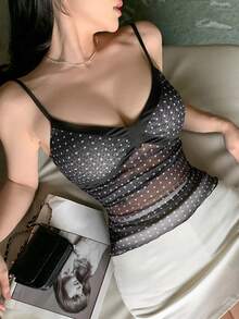 Short, Fitted, Strappy, Backless Top In Brown, Suitable For Summer And Spring In Y2K Style - Black - View 2
