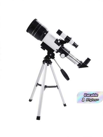 这款专业天文望远镜可观测深空、月球和恒星，放大倍率高达120倍，焦距300毫米，是节日送礼佳品，适用于户外天体观测，并配有手机夹和太阳滤镜。