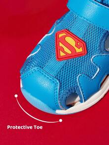 SUPERMAN X SHEIN Baby Sandals Non-Slip Comfortable Breathable Cartoon Animal Outdoor Beach Shoes - sapphire blue - View 2