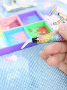 Sparkling Glitter Diamond Painting Pen Set,With 6 Replace Head,For Crafts Nail Art Cross Stitch, Rhinestone DIY Tools Kit - multicolor - View 4