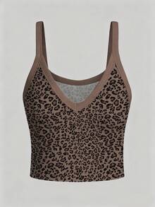 Resyla Ladies' Tank Top, V-Neck, Comfortable And Fitted, Loose Women's Shorts, Sexy And Comfortable Style, Leopard Print, Best-Selling Summer Style - Multicolor - View 3