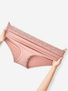 LUVLETTE Bộ 2 quần lót nữ Plus cạp cao chất liệu cotton thoáng khí, kiểu dáng basic nữ tính - Nhiều màu - Xem 5