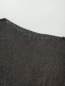 Franclia 新款镂空针织罩衫，轻薄透气，可作披肩或休闲外套，打造优雅通勤风、夏季穿搭、海滩装扮、优雅派对礼服和度假造型。 - 黑色 - 查看 5