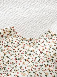 Emery Rose Kids Emery Rose Kids 两件套女童雪纺花卉拼接荷叶边休闲吊带背心和长裤套装 - 彩色 - View 9
