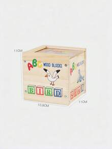 Wooden 27-Piece Colorful ABC Printed Large Building Block Set, Letter And Number Recognition Cube Building Block Creative Assembly Word Spelling Building Block Toy Set, Suitable For Boys And Girls Early Education Interactive Toy Building Block Set - Multicolor - View 2
