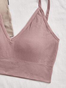 Lowkey Lull 3pcs/Set Women's Solid Color Casual Everyday Bras - Multicolor - View 6
