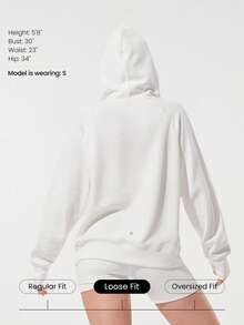 GLOWMODE Sudadera de manga larga con media cremallera, tacto de seda modal, talla grande, primavera verano - Blanco - Ver 3