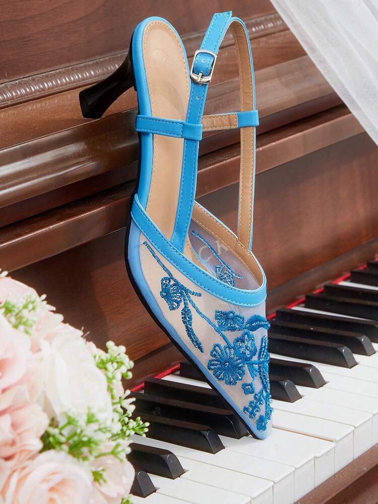 CUCCOO HITCHD Women Shoes Pointed Rhinestones Thin Heel High Heel Medium Heel Elegant Casual Simple Wedding Comfortable Portable Foot Set Workplace Commuter Elegant Fashion Women's High Heel Shoes High Heel Dating Elegant Wear Workplace Wear Formal Settings Wedding Shoes Summer Shoes Bride Shoes