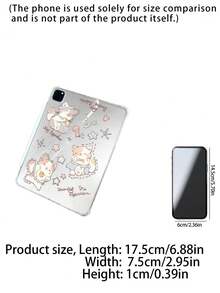 A Delicate And Cute Cartoon Cartoon Cat Double-Sided Painted Acrylic Transparent Crystal Back Cover, Shockproof And Durable, Suitable For IPad - Multicolor - View 5