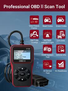 Teckwe Công cụ quét OBD II chuyên nghiệp cho ô tô - Một cỡ - Xem 4