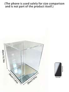 Acrylic Display Cabinets/Showcases/Glass Cabinets/Entrance Decorative Dustproof Display Cabinets (High-Definition Thick Acrylic Modules + Mirror-Like Bases), Suitable For Displaying Sculptures/Gifts/Models - Black Background + Mirror Finish - View 7
