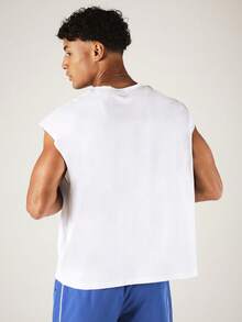 SUMWON Puerto Rico Graphic Print Sleeveless Muscle Tank Top Crew Neck Summer Casual Street Style - White - View 2