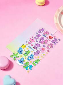 SHEIN X Care Bears 1 张涂鸦贴纸，适合粘贴在手机、笔记本电脑上，时尚礼品 - 彩色 - 查看 2