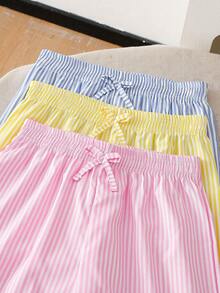 2pcs Girls Casual Vacation Beach Countryside Travel Daily Wear Loose Flared Leg Pants - Multicolor - View 3