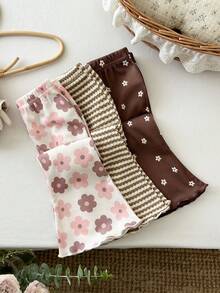 SHEIN Quần ống loe cạp chun cho bé gái - Nhiều màu - Xem 8