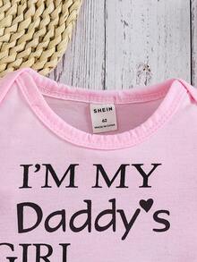 Đứa bé gái Đồ họa Khẩu hiệu Viền Ruffle Áo liền quần chặt & In hoa Quần Short có thắt lưng - Nhiều màu - Xem 3