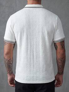 Manfinity CasualCool Áo Polo nam tay ngắn in chữ và hoa, màu trắng, đa năng, thích hợp mặc đi làm hàng ngày, đi chơi cuối tuần, hoạt động ngoài trời, du lịch, môi trường làm việc thoải mái hoặc các dịp bán trang trọng. Thích hợp làm quà tặng cho bạn trai/chồng, quà kỷ niệm/sinh nhật, tiệc tùng, kỳ nghỉ hè, năm mới, đám cưới, ngày Valentine. - trắng - Xem 5