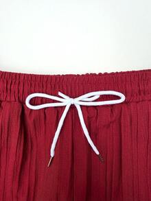 Surfspeed Bộ đồ nam thường ngày đơn giản gồm áo sơ mi ngắn tay cài cúc phía trước và quần short, thích hợp cho mùa hè. - Màu Đỏ Sâu - Xem 7