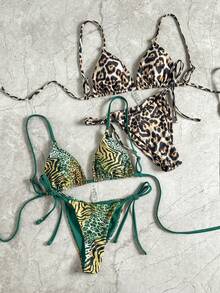 Swim Vcay Bộ bikini nữ thanh lịch họa tiết da báo, thích hợp cho kỳ nghỉ biển, tiệc tùng. - Nhiều màu - Xem 3