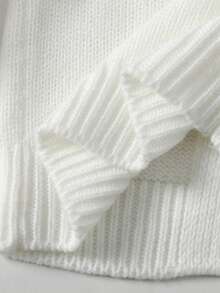 Cozy Pixies Baby Girl Knit Cardigan, Bow Decor, Cute Casual, Soft & Comfortable Versatile, Suitable For Home, Party, Vacation, Apricot Open Front Sweater - White - View 6