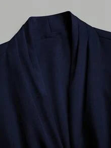 Franclia Women's Elegant 2026 Spring/Summer Asymmetric Sleeveless Ruched Metal Button Long Pants 2 Pieces Set - Royal Blue - View 7