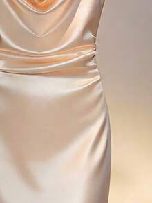 Resyla Vestido de tirantes elegante con contraste de color y aplicaciones de encaje, para verano - Multicolor - Ver 5