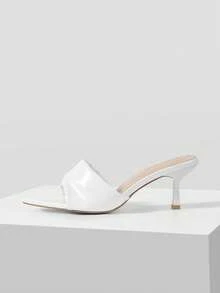 Mnmlis Ladies French Evening Wind With Skirt Sandals Fairy Beautiful Pointed Heel Sandals, Suitable For Fairies, Fashion, Elegance, Dinner Party - White - View 6