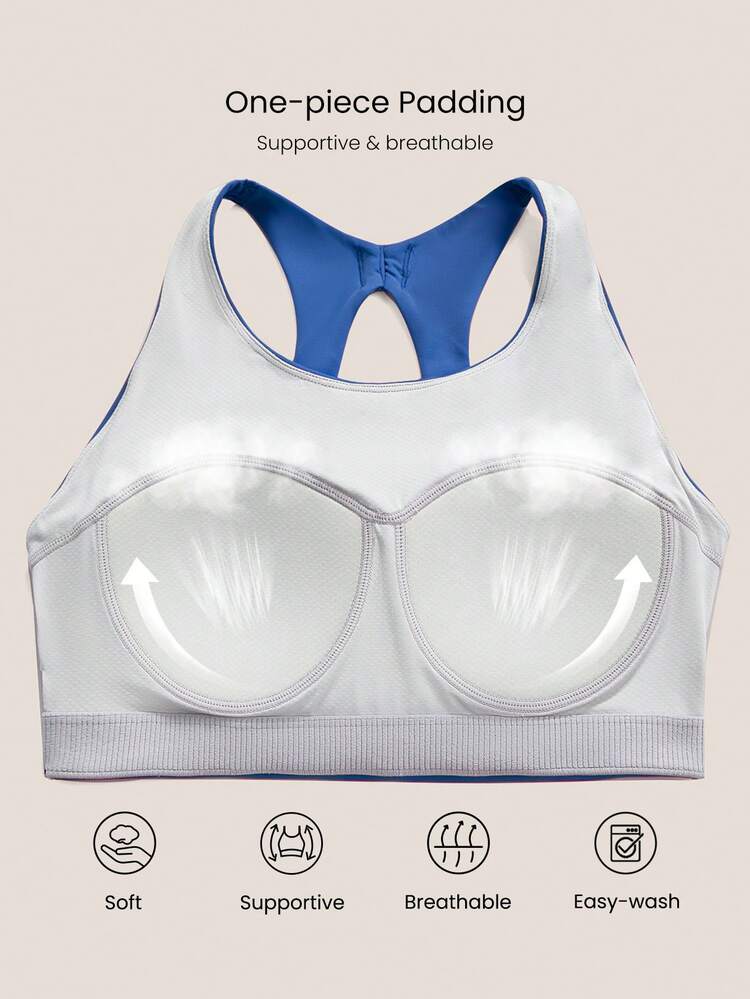 Control Cutout Halter Round Neck Sports Bra Medium Impact Running Workout Gym Fall Winter