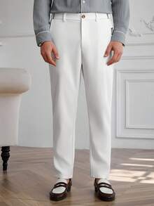 Core Aspect Pantalones casuales versátiles y con bolsillos parche para hombres - Blanco - Ver 4