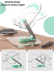 Teckwe 360° Rotating Acrylic Tablet Stand, Adjustable Phone Holder, Non-Slip Foldable Bracket, Compatible With Pro Air Mini, Fits 4.7-13 Inch Devices - View 5