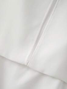 GlowEve CURVE Bộ đồ 2 món thanh lịch dành cho nữ: Áo tay cánh dơi cổ chữ V bằng vải chiffon và quần ống rộng thẳng. - trắng - Xem 5