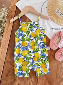 Mono informal de uso diario con estampado de limón para bebé niña - Multicolor - Ver 5