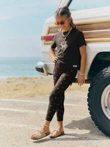 GLOWMODE 14" Kids Wear FeatherFit™ Little Mover Buttery-Soft Side Pockets Active Leggings Low Impact Daily Casual Wear - Brown - View 6
