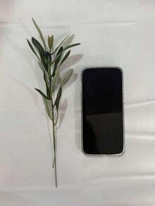 1/3/5支装人造橄榄枝，绿色植物茎，橄榄叶，仿真果实，丝绸植物，仿橄榄枝绿叶，花瓶填充物，家居装饰，室内人造绿植，适用于婚礼花束、拱门、花环、餐桌摆饰、花瓶填充物、家庭派对装饰、礼品、绿色植物茎、仿真橄榄树枝 - 綠色 - 查看 4
