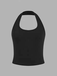 SHEIN Girlism 6 chiếc áo tank top thể thao ôm sát cho bé gái tuổi teen, nhiều màu sắc, kiểu dáng racerback cơ bản. - Nhiều màu - Xem 4