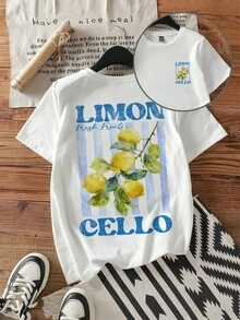 Attitoon Áo thun nữ tay ngắn cổ tròn, chất liệu 34% cotton, họa tiết du lịch, phong cách vintage, thích hợp mặc mùa hè. - trắng - Xem 8