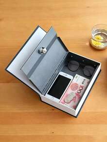 1pc Creative Dictionary Book Shaped Piggy Bank With Lock, Hidden Safety Lock, Cash Coin Storage Box/Savings Container - one-size - View 7