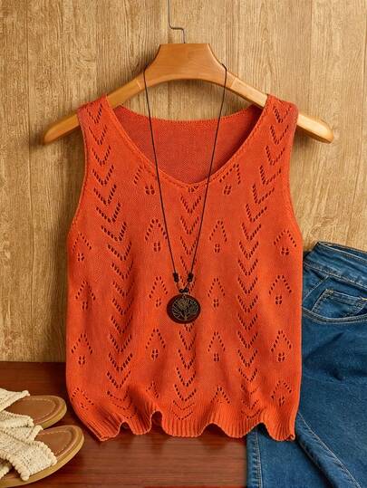 EMERY ROSE Women's Solid V-Neck Casual Versatile Everyday Knit Top