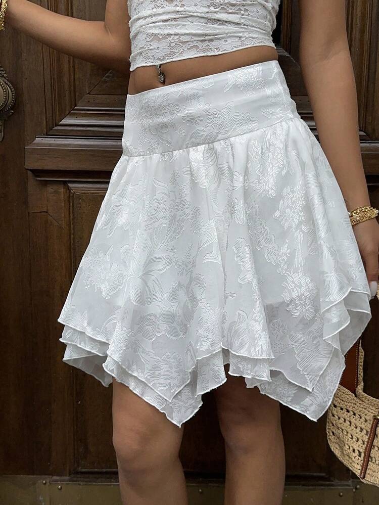 Women's Floral Pattern Pleated Casual Versatile Date & Outing A-Line Skirt