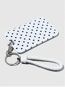 ROMWE Kawaii 1. Giá đỡ thẻ trượt chấm bi dễ thương, dùng để lưu trữ thẻ ID, thẻ ngân hàng, thẻ tín dụng. - Đen trắng - Xem 3